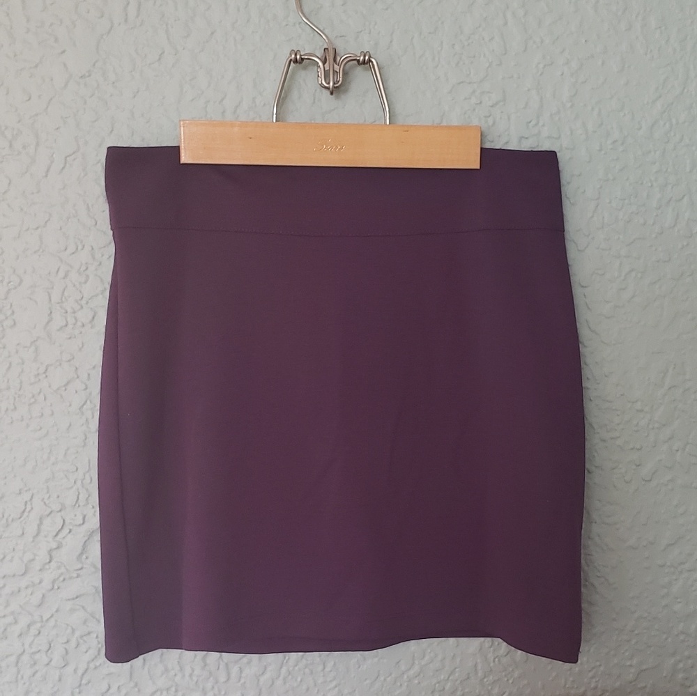 BeBop Plum/Eggplant Mini Skirt w/ Zip-Up Back